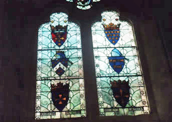 Stained Glass Windows, The Great Hall Winchester England July 2000